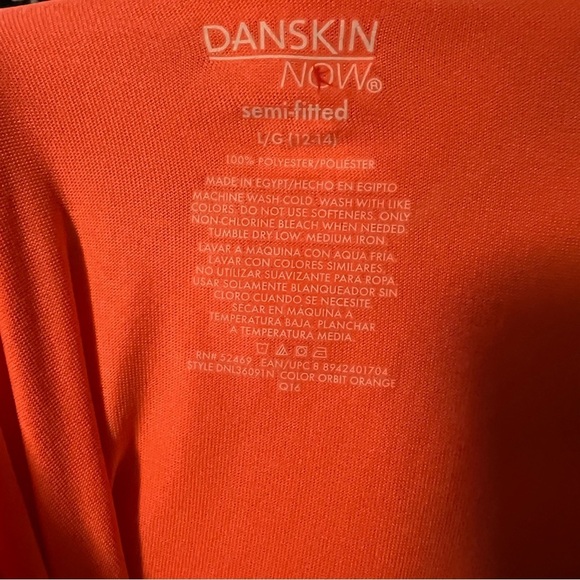 Da skin Now Semi Fitted Orange Long Sleeve 1/4 Zip Jacket - Picture 6 of 6